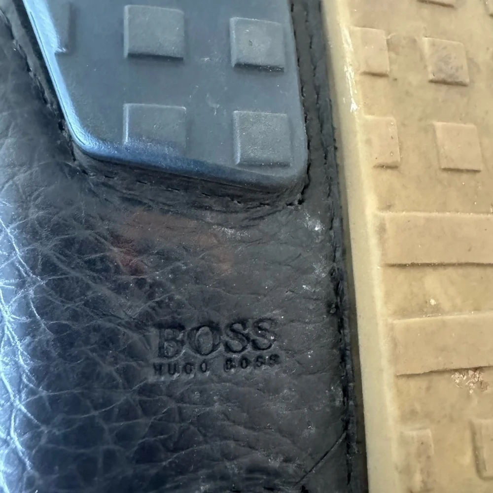 Hugo Boss Men’s Driving Loader Black Leather Size 8